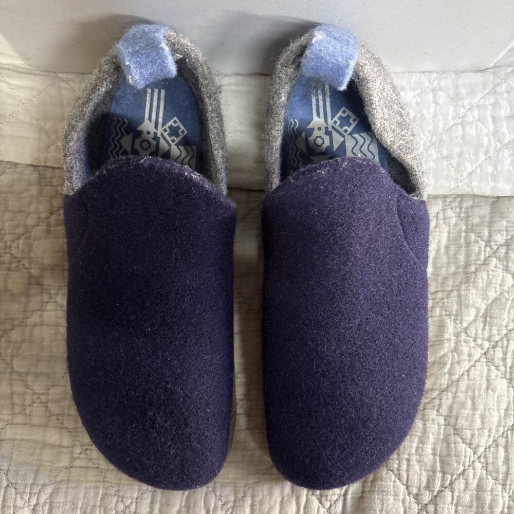 Asportuguesas City Women 41/US 10 Blue/Gray SlipOn Wool Comfort Shoes Gorpcore